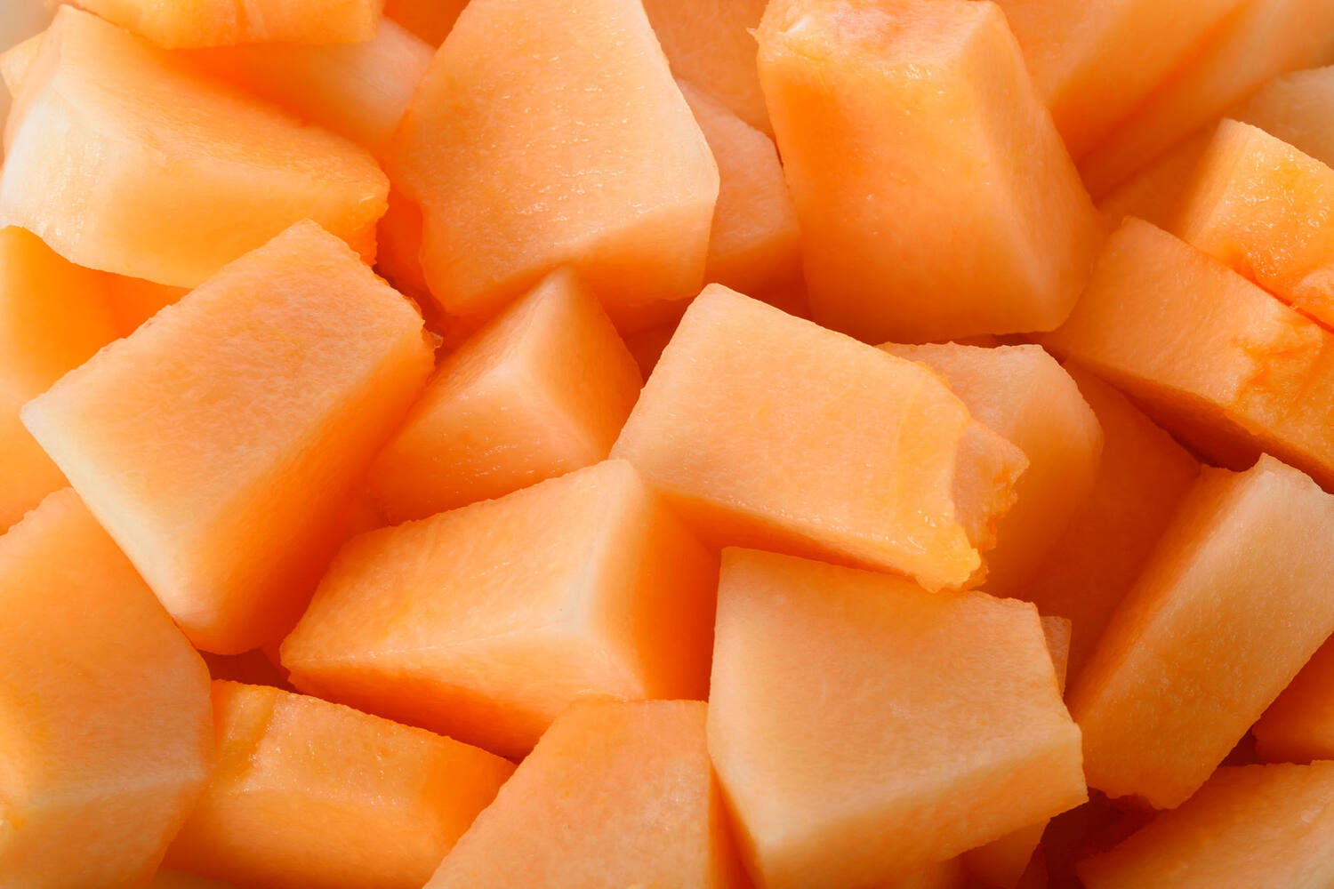 Meloen Cantaloupe handgesneden 20mm 2,5k kist 2 stuks